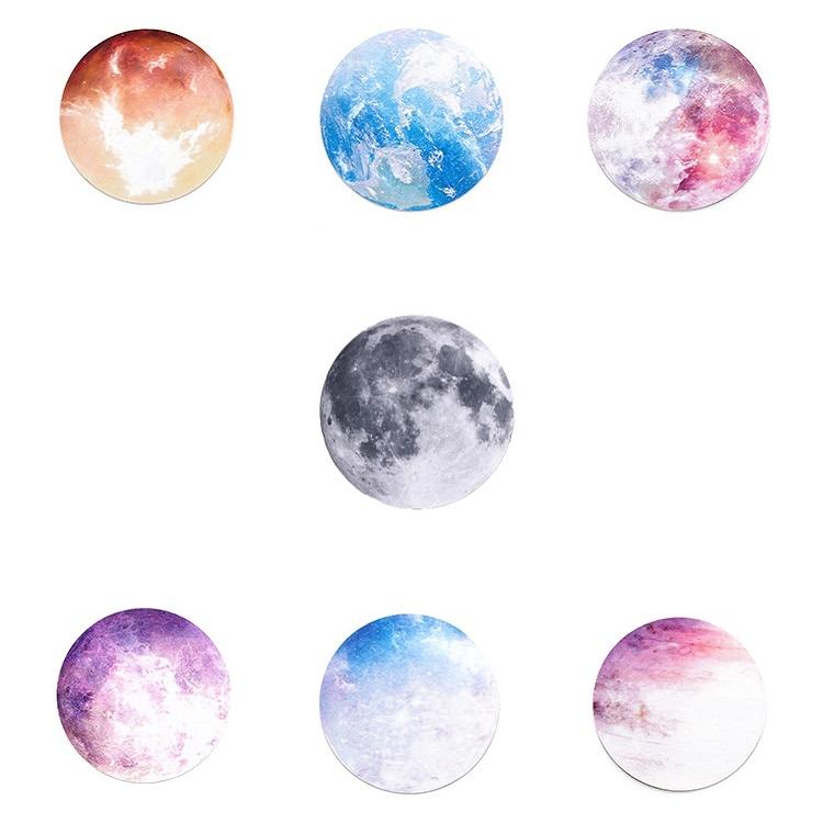 5 Piece Round Rubber Mouse Pad Set - Mars