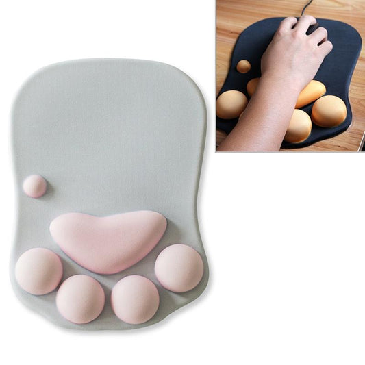 Soft Non Slip Cat Claw Mouse Pad - Grey