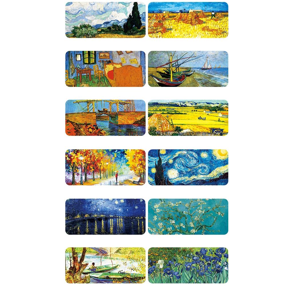 Large Oil Painting Desk Rubber Mouse Pad - Starry Sky