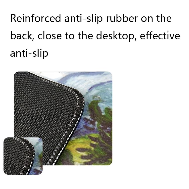 Large Oil Painting Desk Rubber Mouse Pad - Starry Sky