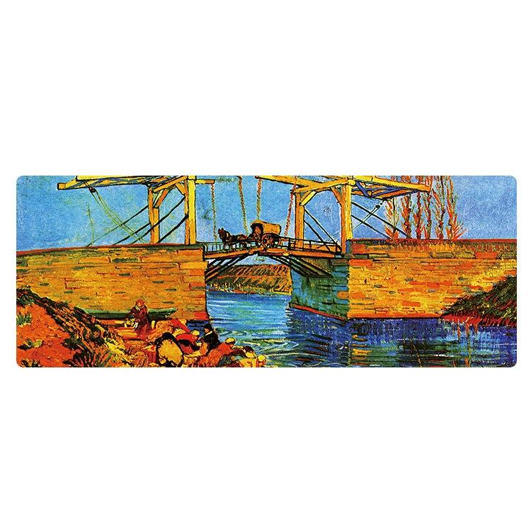 Large Oil Painting Desk Rubber Mouse Pad - Starry Sky