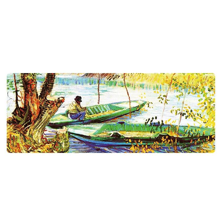 Large Oil Painting Desk Rubber Mouse Pad - Starry Sky