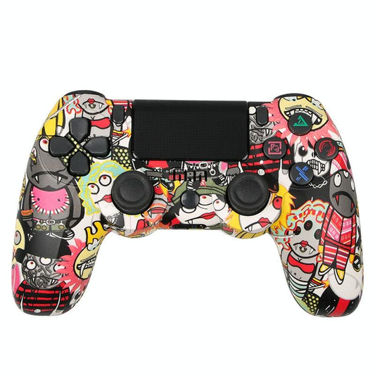 Wireless Bluetooth Game Controller for Ps4 with Dual Vibration and Light Strip - Cartoon