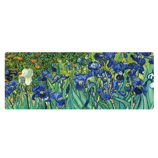 Large Oil Painting Desk Rubber Mouse Pad - Iris